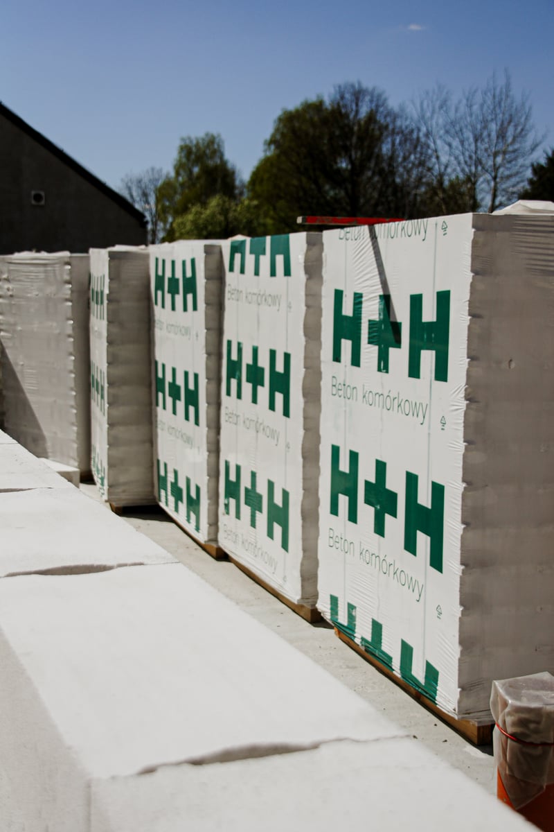 Palety bloczków H+H beton komórkowy — Mikołów