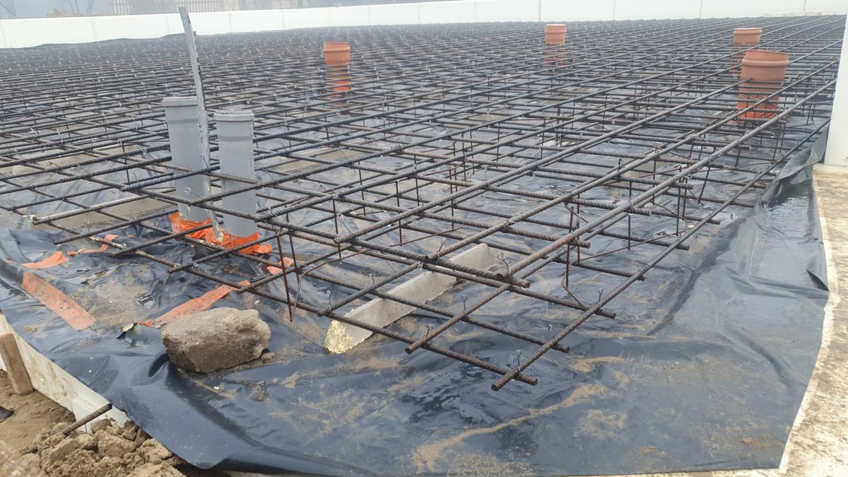 Zbrojenie płyty fundamentowej w Olzie